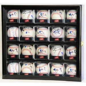 20 Baseball / Hockey Puck Acrylic Cubes Display Case Holder Cabinet 98% UV DOOR   232354701863